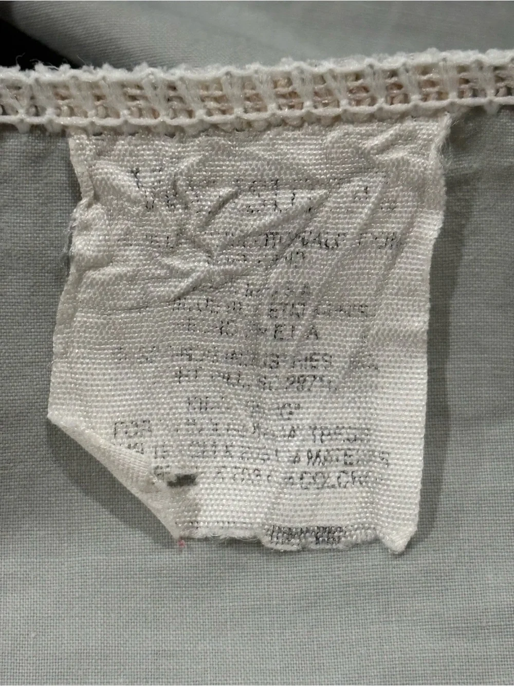 Vintage Wamsutta Fitted Sheet Steel Blue Made USA 100% Cotton
